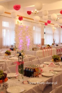 dekoracje weselne sala w Brzyskach 